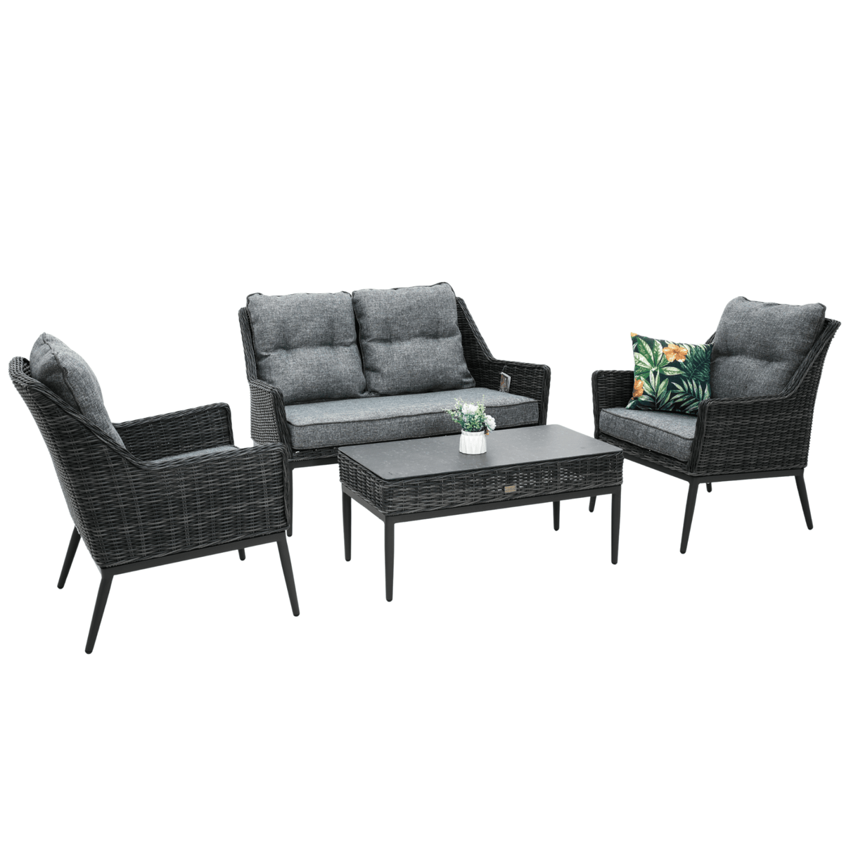 Lucas 4pce Lounge Setting - Castle Grey - Lume Outdoor Living