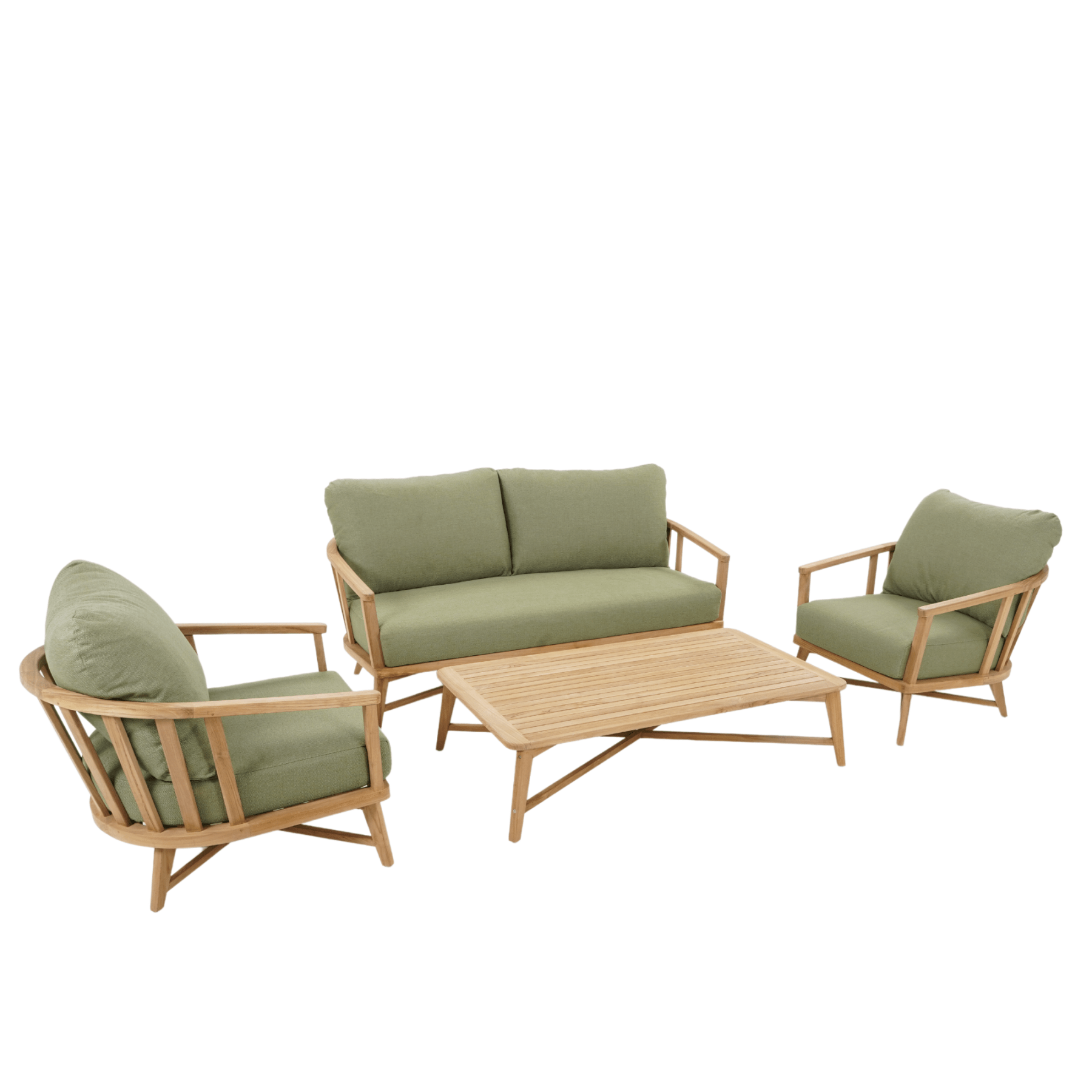 Lyon teak lounge setting - 4 piece outdoor lounge - Fontelina 071 - Lume Outdoor Living