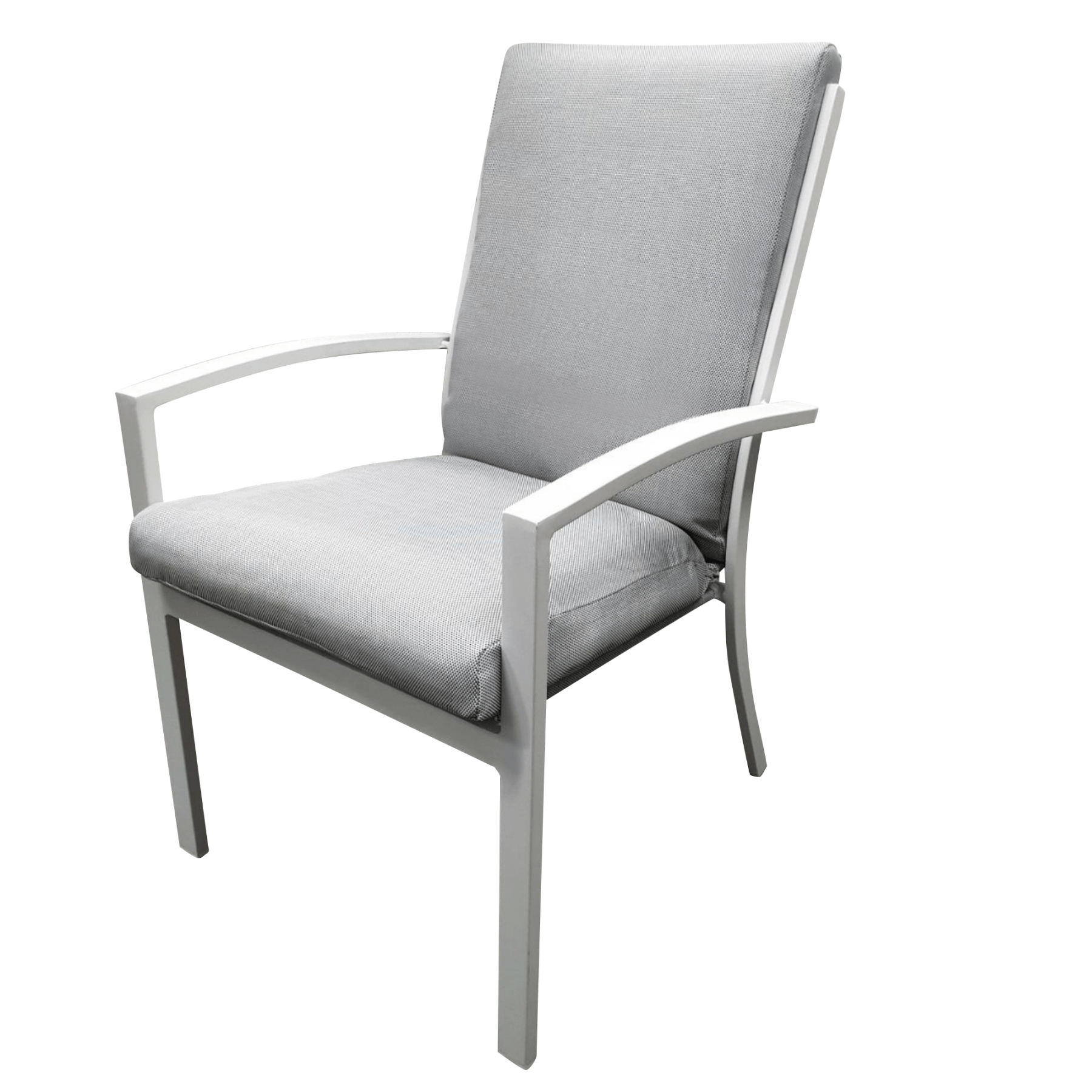 Matzo cushion outdoor dining chair - white - Lume Outdoor Living