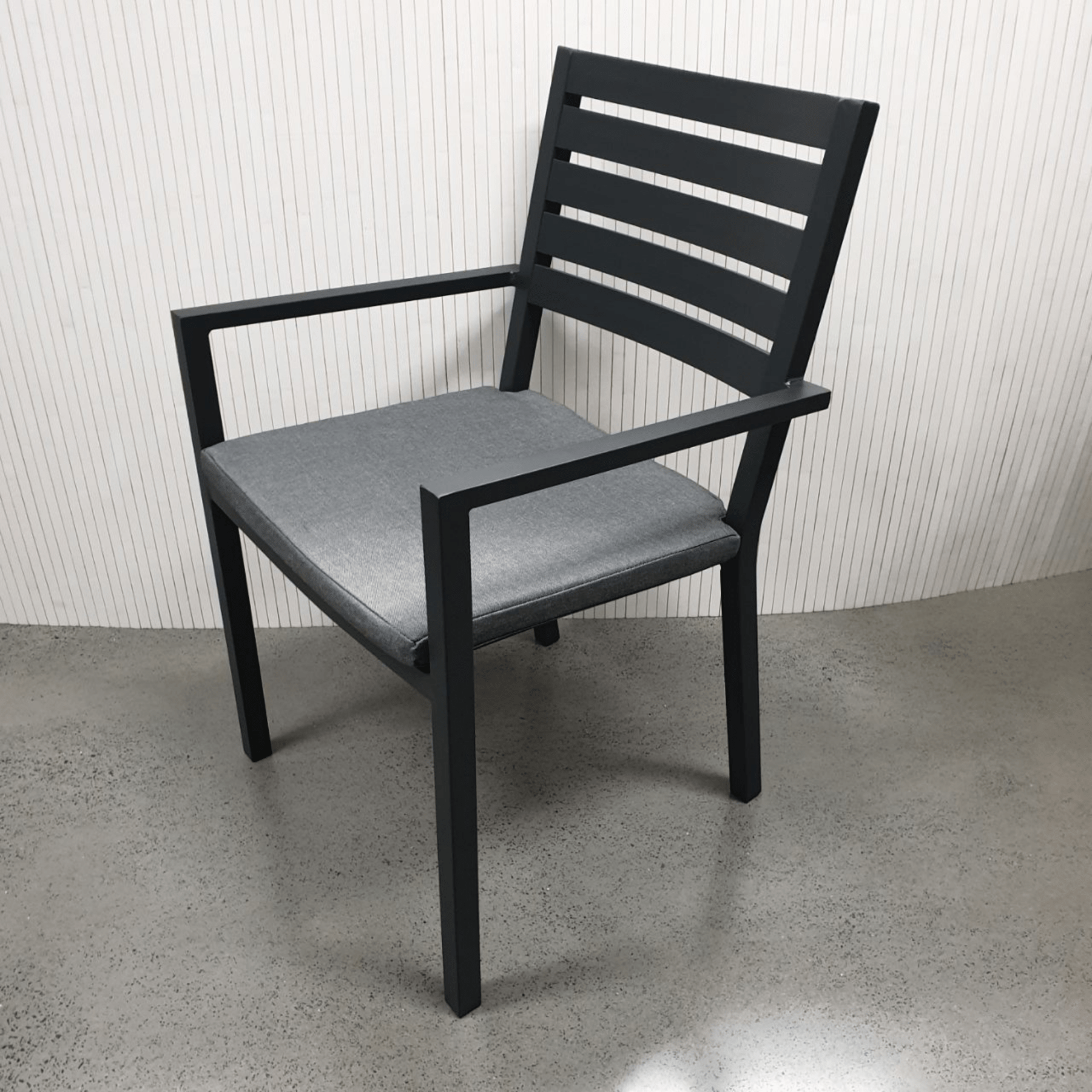 Mayfair outdoor dining chair - gunmetal - Lume Outdoor Living