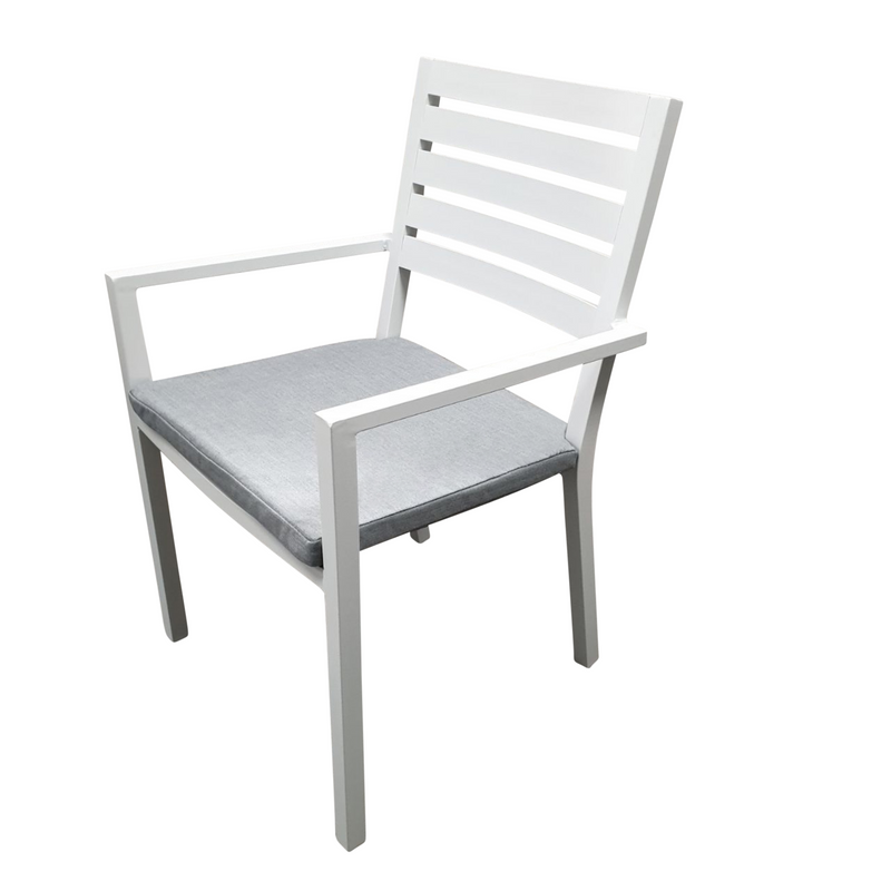Mayfair outdoor dining chair - white