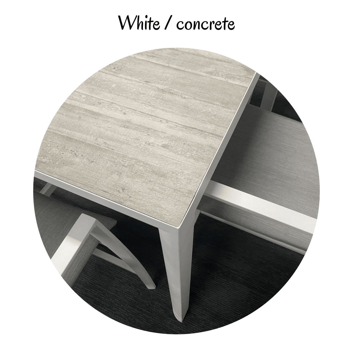 Memphis 140cm, 180cm, or 220cm Dining Table - White/Ceramic - Lume Outdoor Living