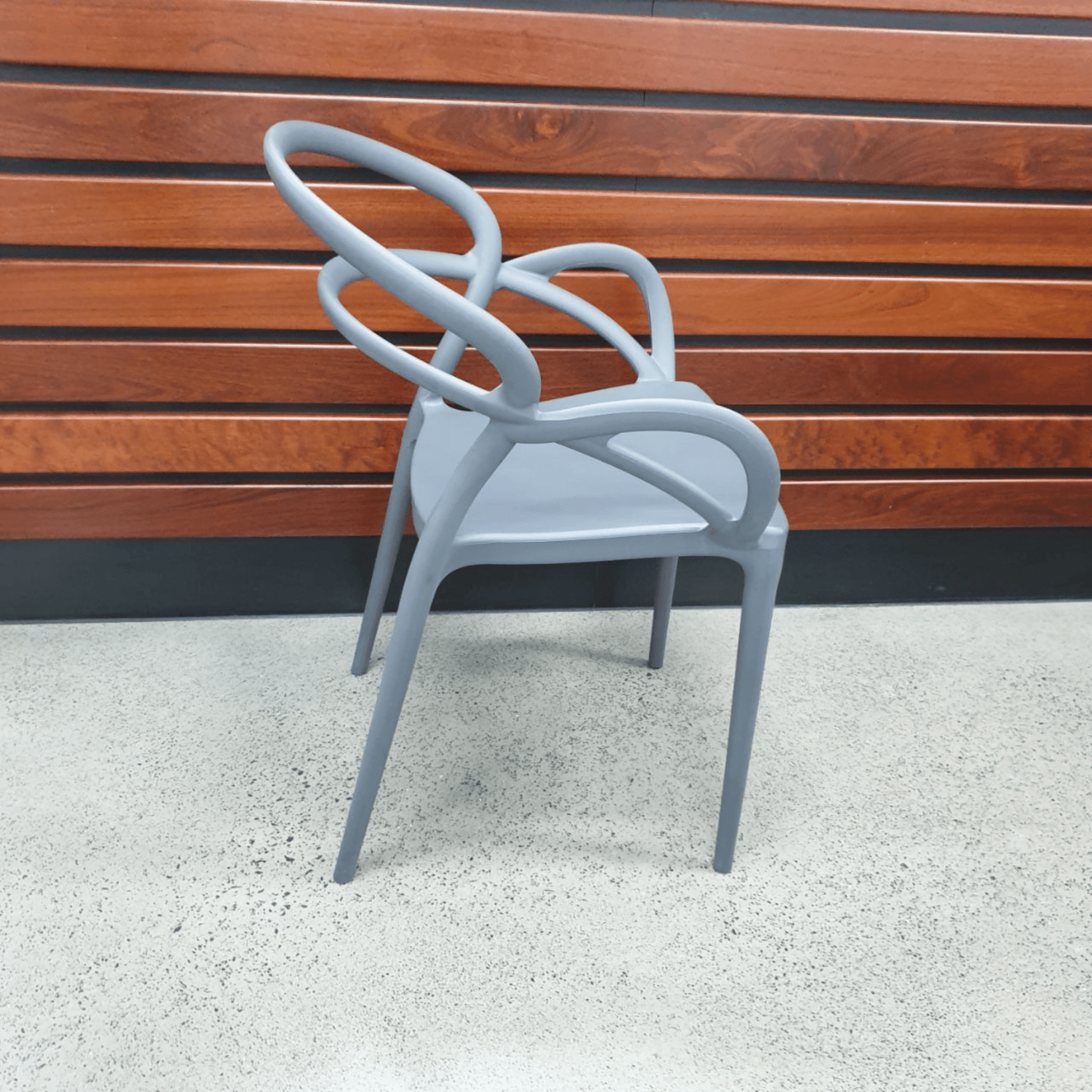 Mila Resin Outdoor Dining Chair - Charcoal - Lume Outdoor Living