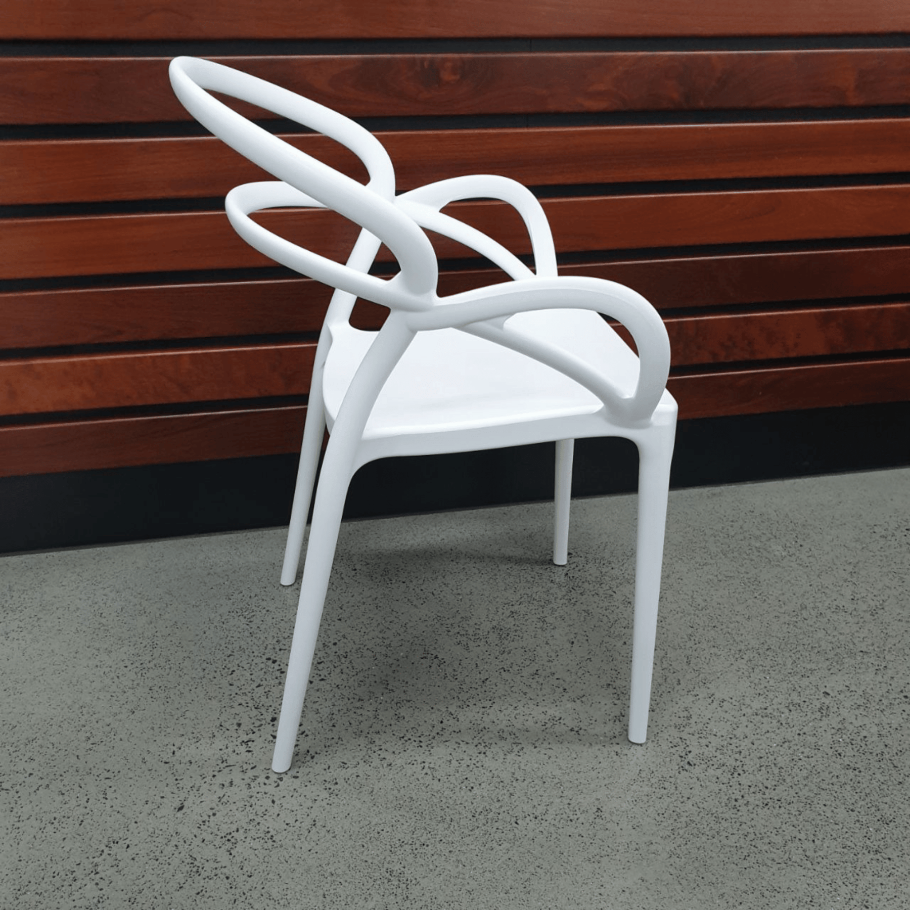 Mila Resin Outdoor Dining Chair - White - Lume Outdoor Living