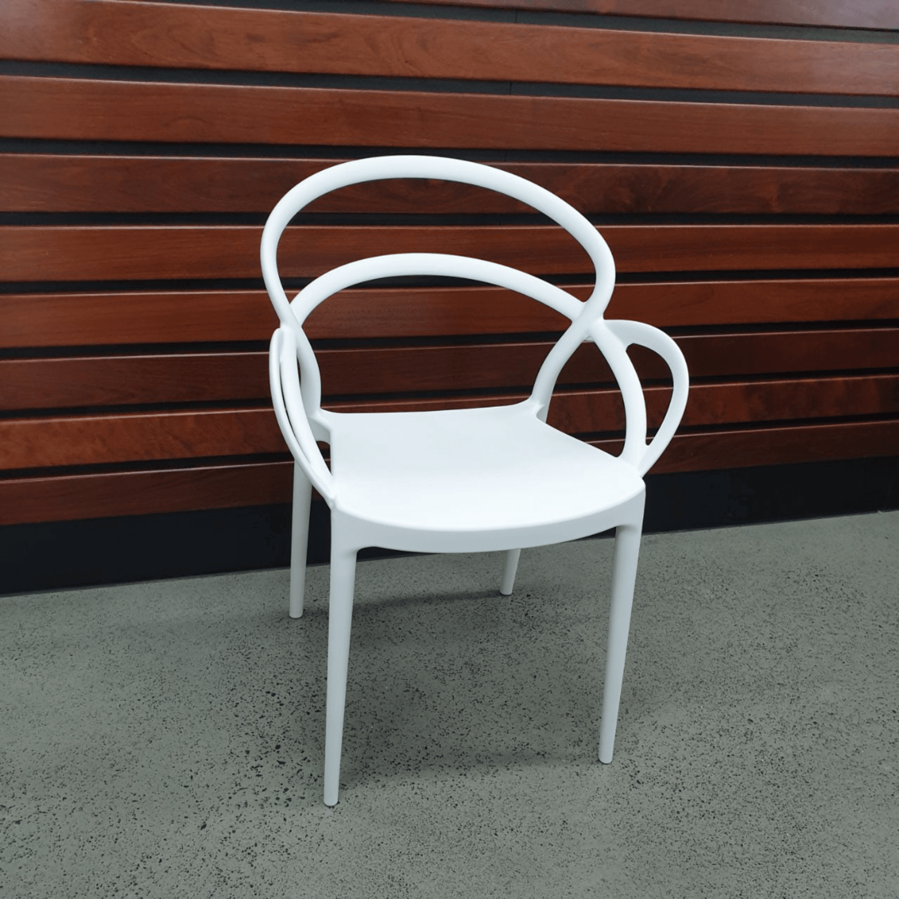 Mila Resin Outdoor Dining Chair - White - Lume Outdoor Living