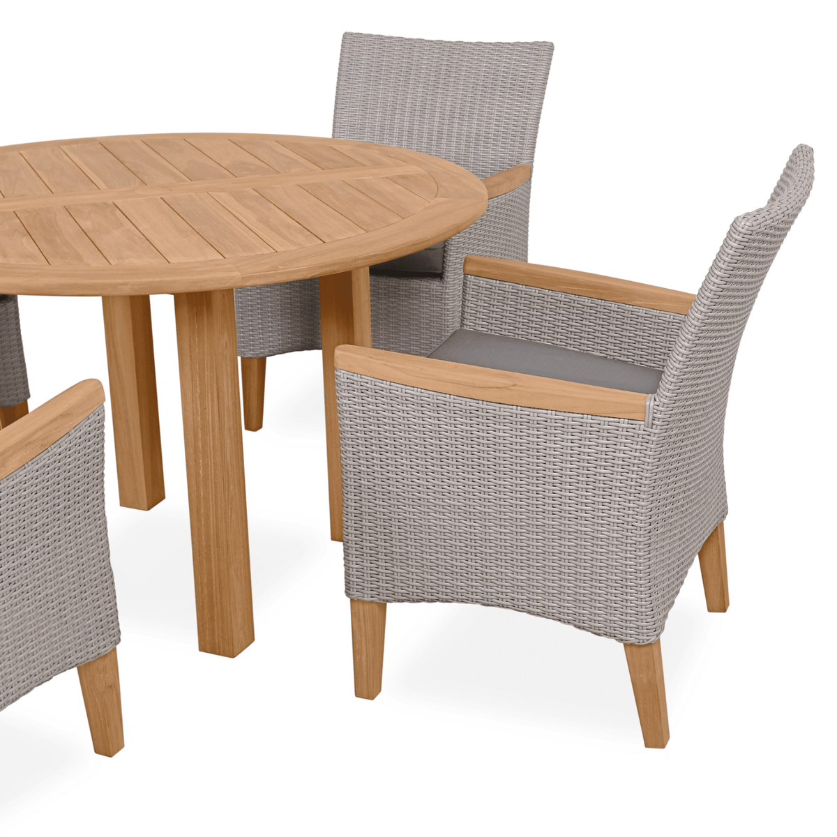 Montego & Florence 120cm Round 5pce Dining Setting - Lume Outdoor Living