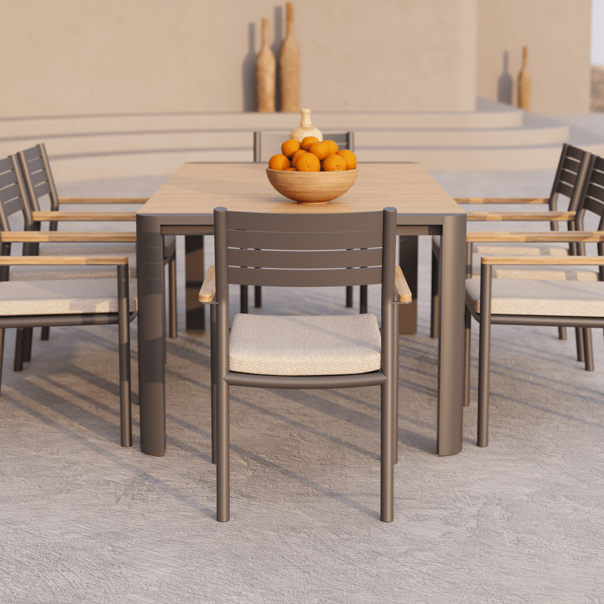 Nakarin 200x100cm 9pce Dining Setting - Lume Outdoor Living