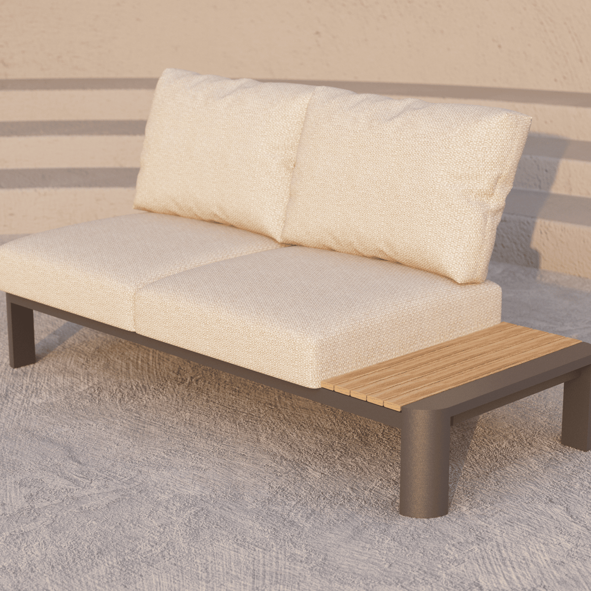 Nakarin Corner Lounge Setting with 80cm Coffee Table - Lume Outdoor Living