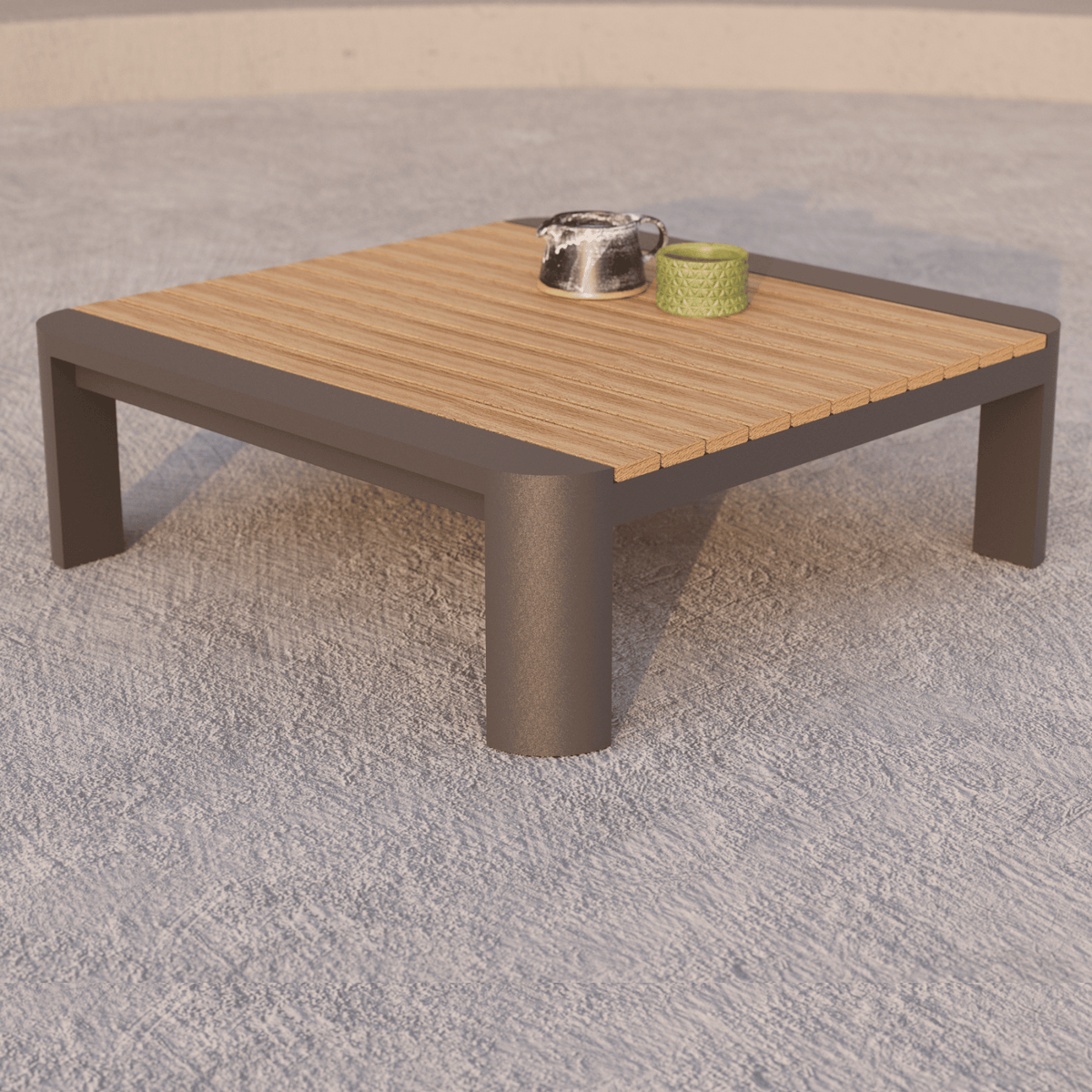 Nakarin Corner Lounge Setting with 80cm Coffee Table - Lume Outdoor Living