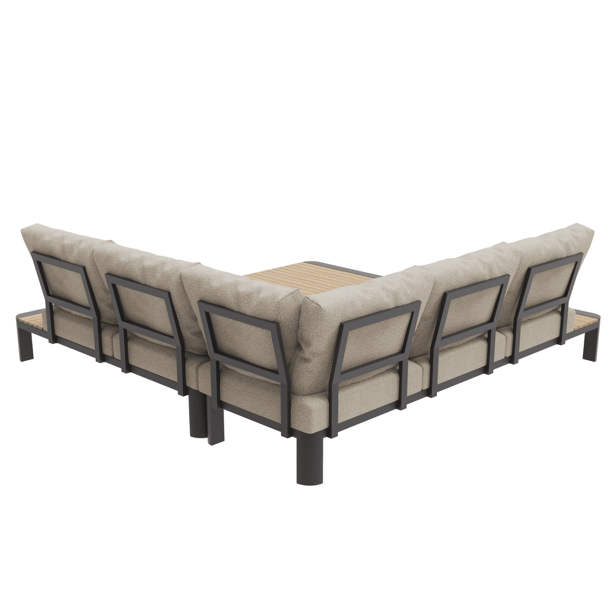 Nakarin Corner Lounge Setting with 80cm Coffee Table - Lume Outdoor Living