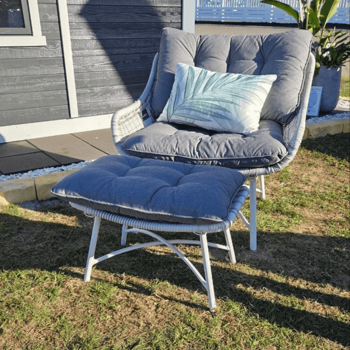 Noosa Lounge Chair & Footstool - Lume Outdoor Living