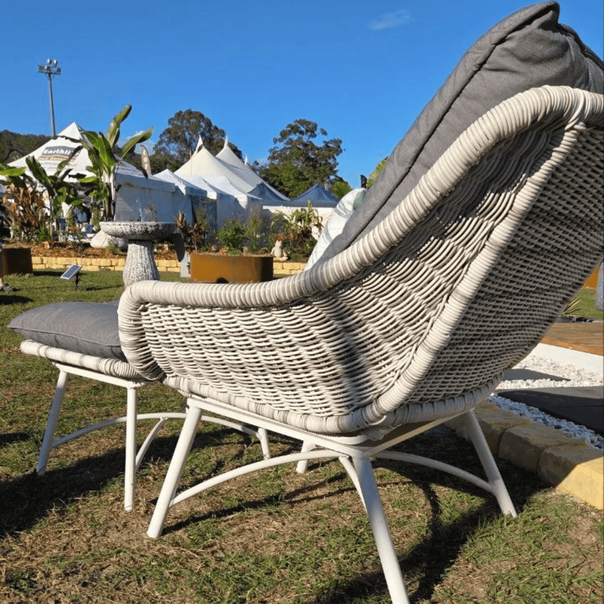 Noosa Lounge Chair & Footstool - Lume Outdoor Living