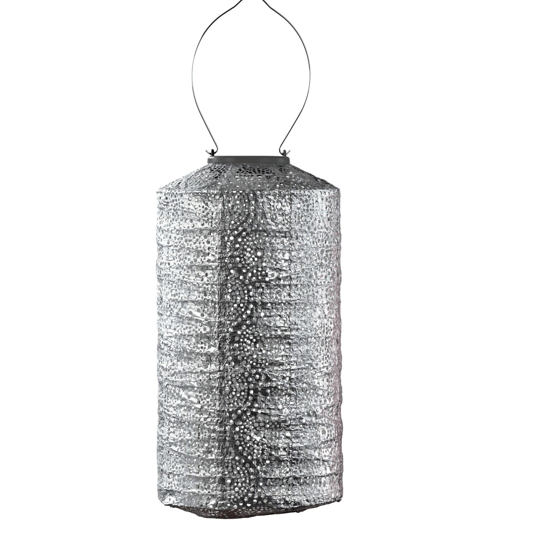 Occult Cylinder 18 - Solar Lantern - Silver - Lumiz - Lume Outdoor Living