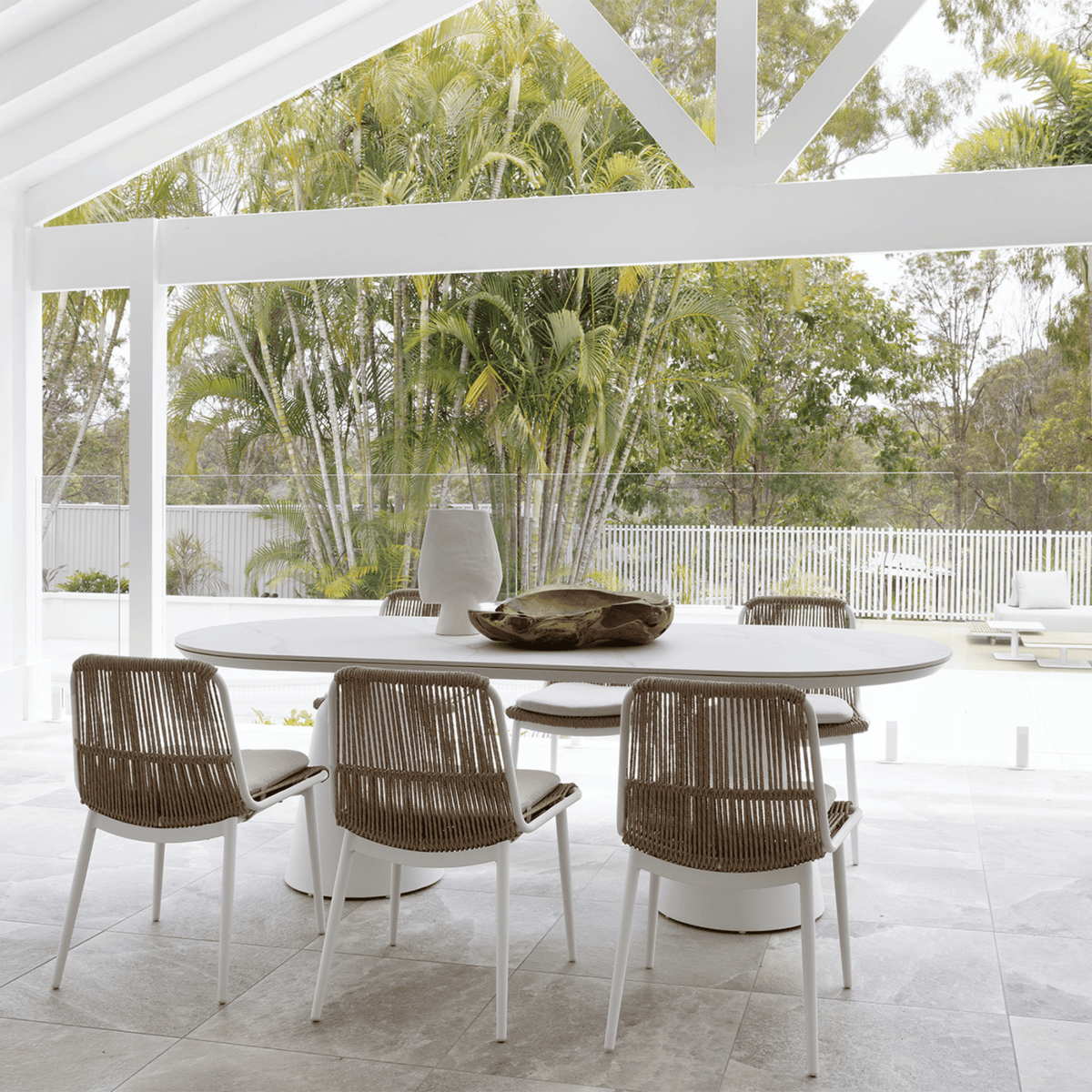 Ponte & Arona 240x110cm 7pce Dining Setting - Lume Outdoor Living