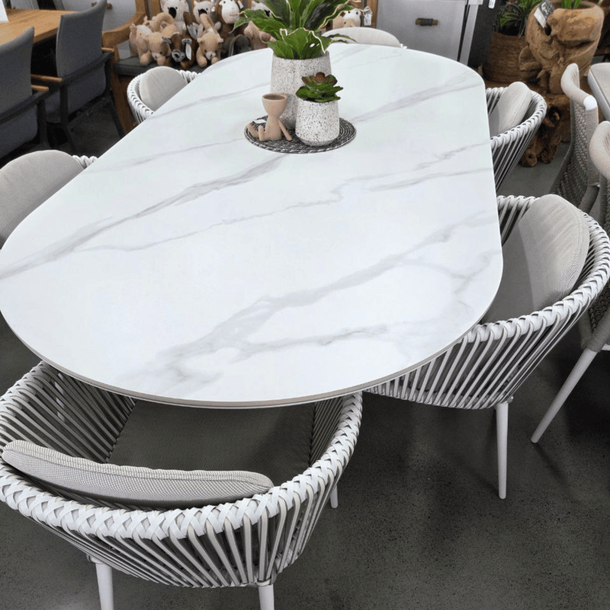 Ponte & Artemis 240x110cm 7pce Dining Setting - Lume Outdoor Living