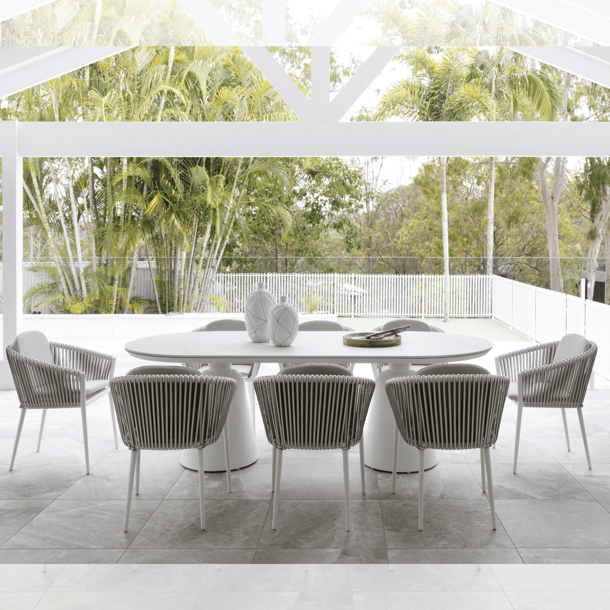 Ponte & Artemis 240x110cm 9pce Dining Setting - Lume Outdoor Living