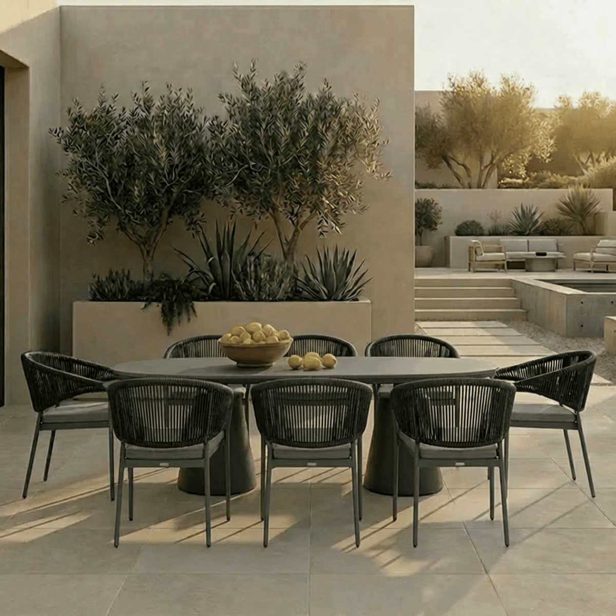 Ponte & Celia 240x110cm 9pce Dining Setting - Lume Outdoor Living