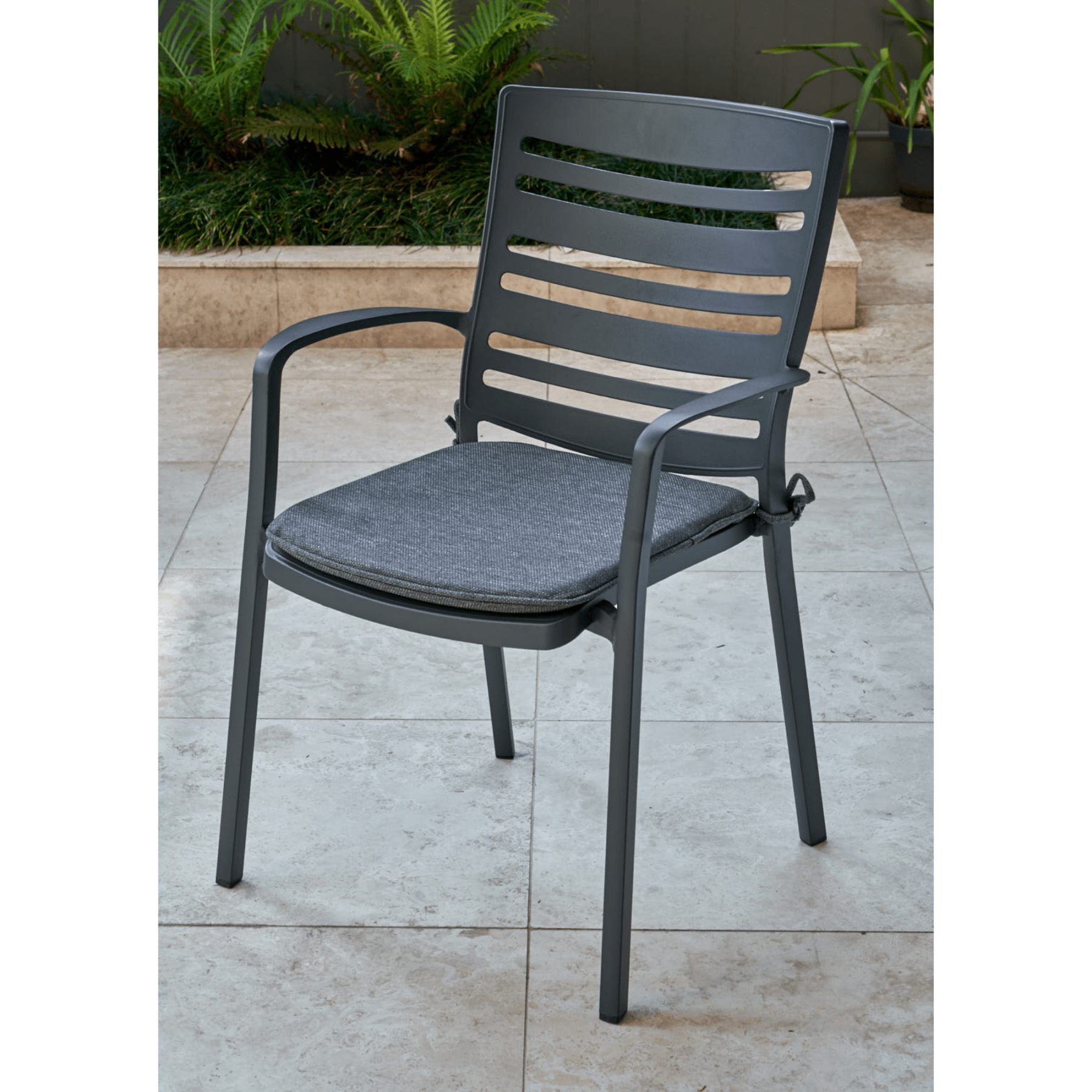 Portsea outdoor dining chair - charcoal - Lume Outdoor Living