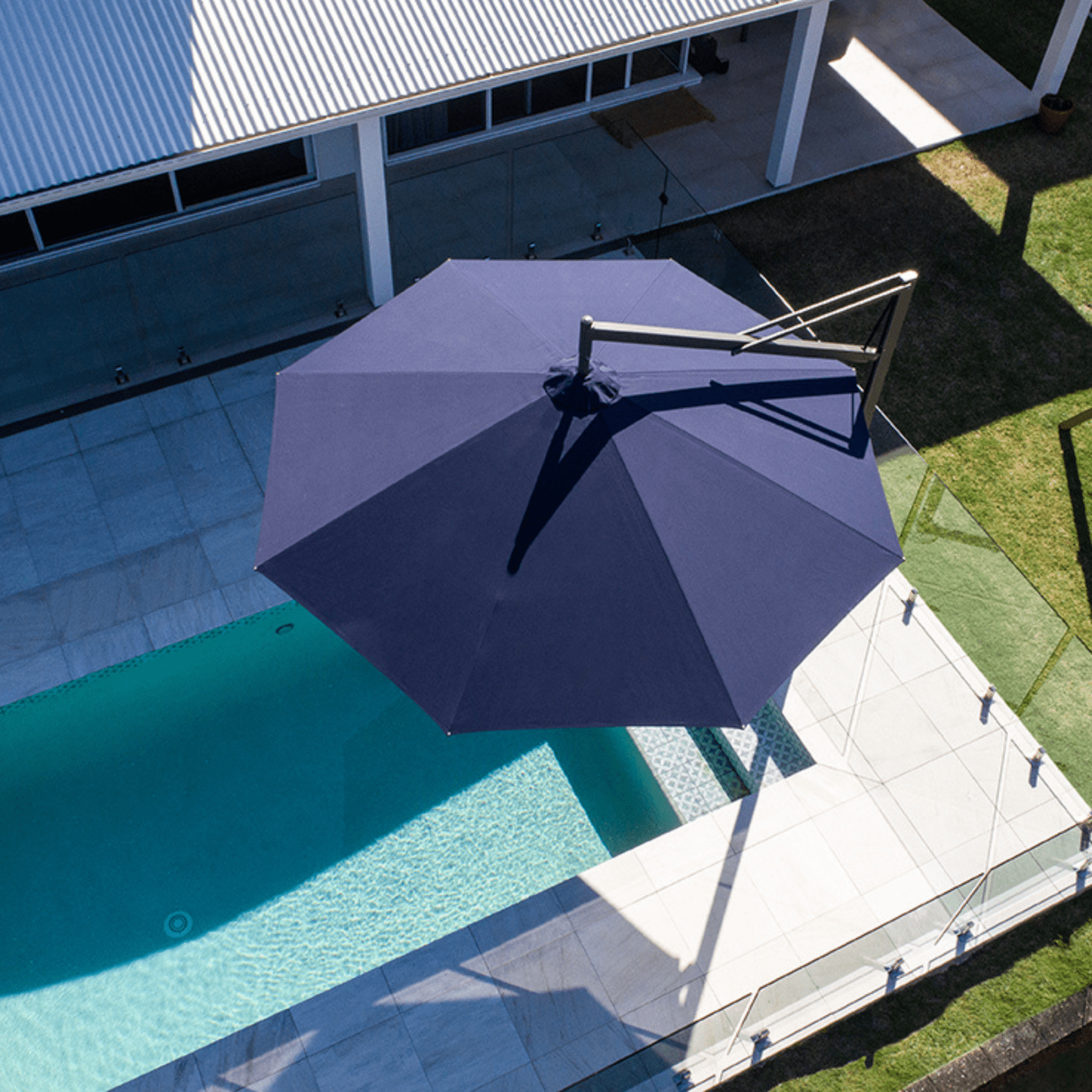 Revolvashade® Deluxe Cantilever Umbrella - Lume Outdoor Living