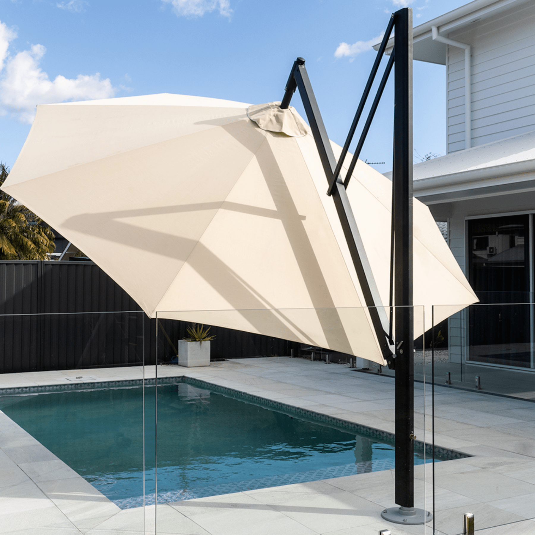 Revolvashade® Deluxe Cantilever Umbrella - Lume Outdoor Living