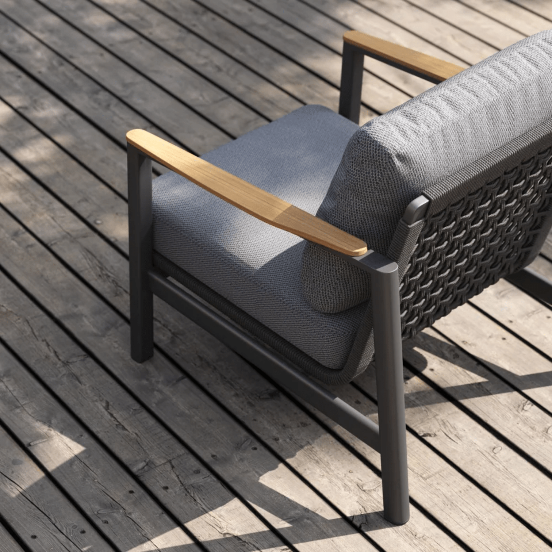 Reyne Charcoal Lounge Setting - 4 piece Outdoor Lounge - Lume Outdoor Living