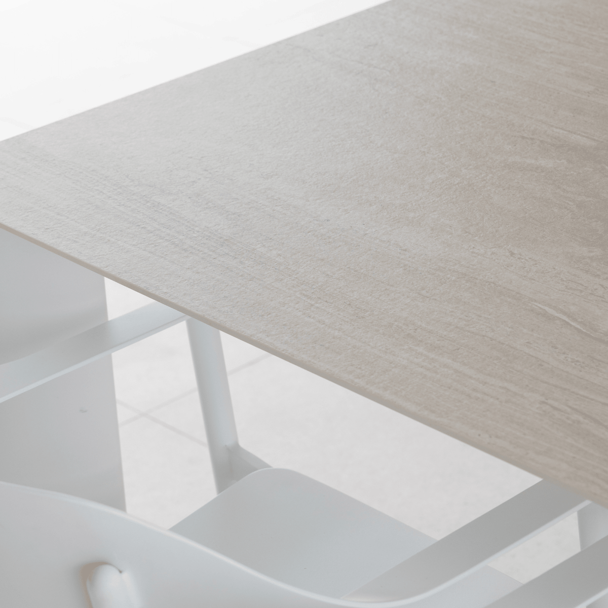 Rhonda 280x100cm Dining Table - White/Sintered Stone Top - Lume Outdoor Living