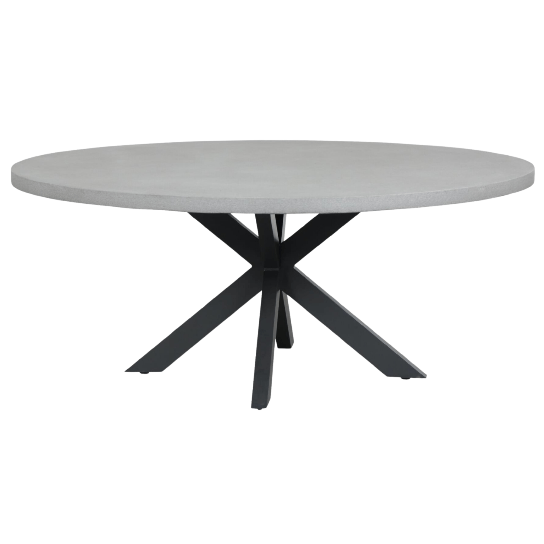 Rift GRC 1700mm Round Outdoor Dining Table - gunmetal grey - Lume Outdoor Living