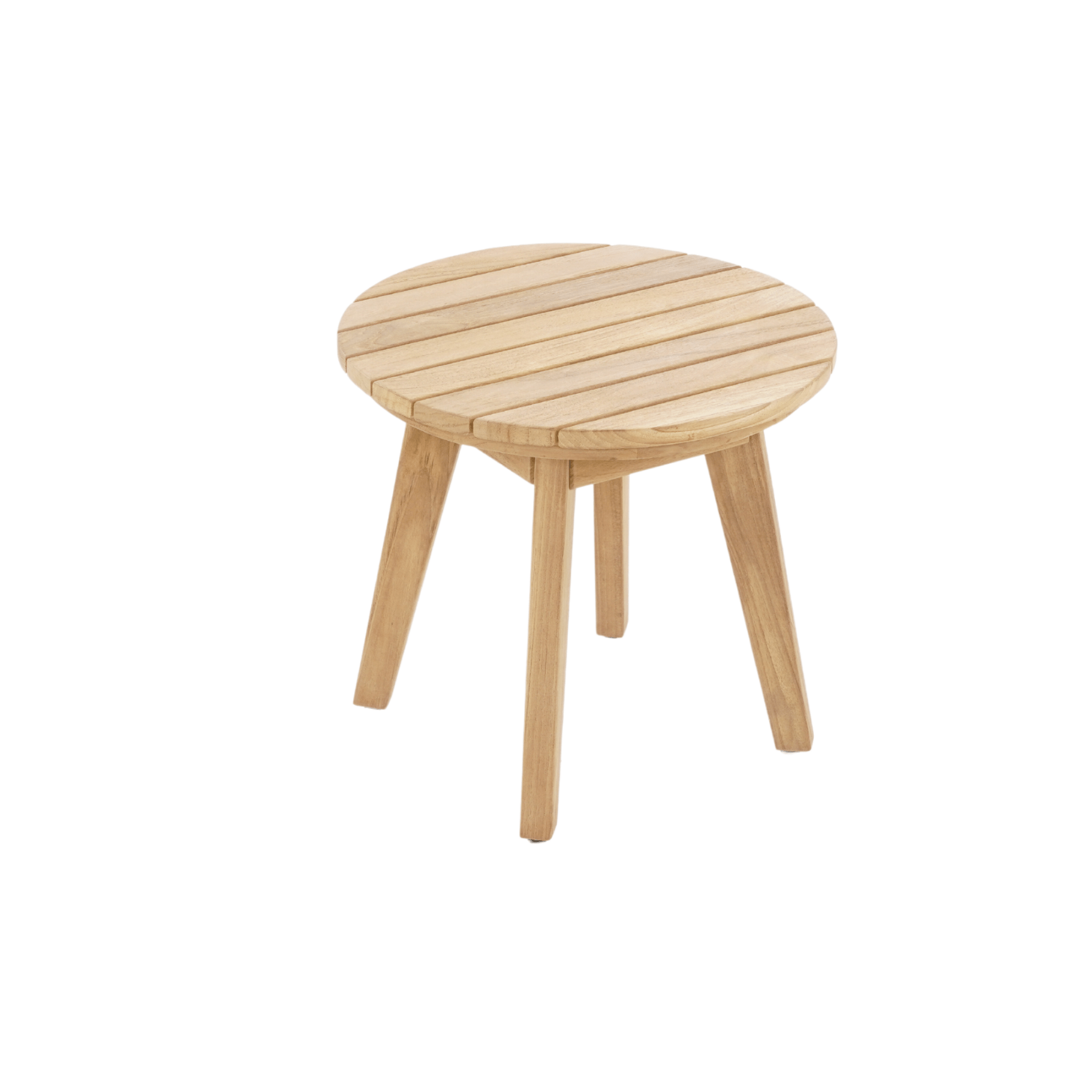 Salem 40cm round, low, outdoor teak side table - Lume Outdoor Living