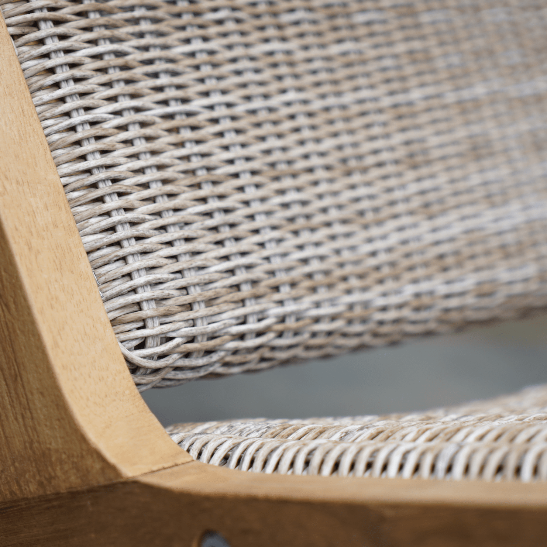 Salem teak and 'irish coffee' wicker outdoor lounge chair - Lume Outdoor Living