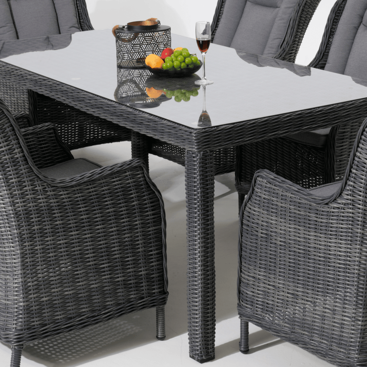 San Jose 180x90cm Dining Table - Castle Grey - Lume Outdoor Living