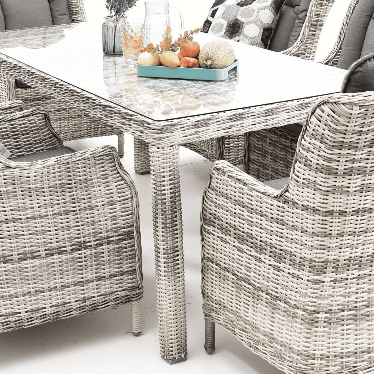 San Jose 180x90cm Dining Table - Zen White - Lume Outdoor Living