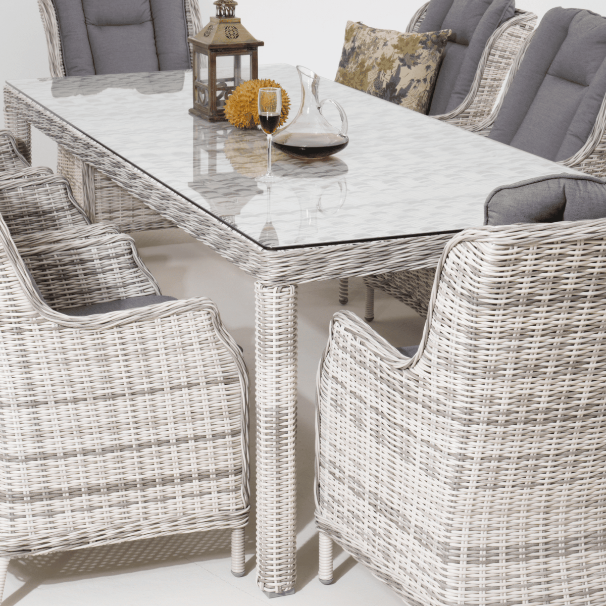 San Jose 230x100cm Dining Table - Zen White - Lume Outdoor Living