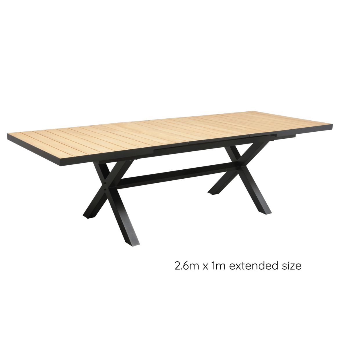 Santiago Extendable & Bronte 200-260x100cm 7pce Dining Setting - Lume Outdoor Living