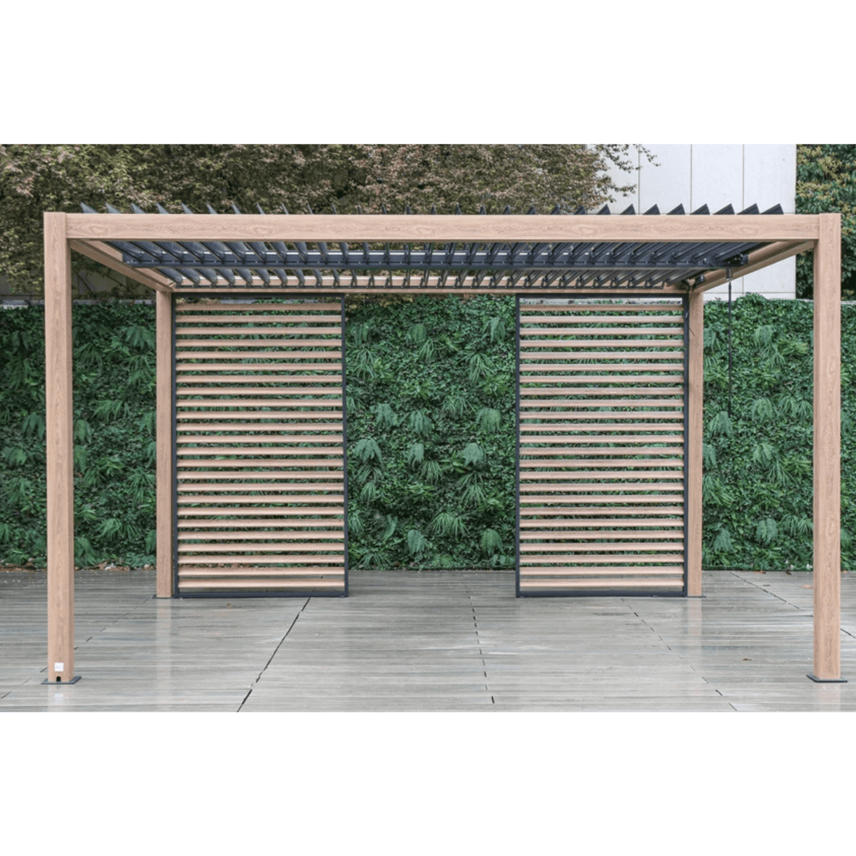 Shelta Kayden Semi Permanent Aluminium Pergola - Wood-Look - 2 sizes - Lume Outdoor Living
