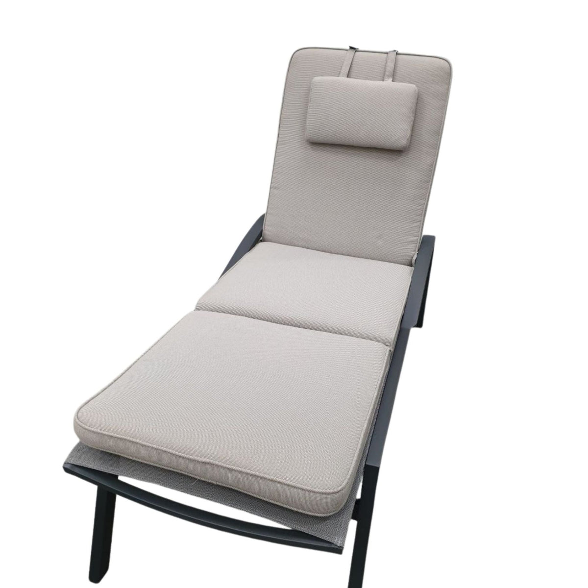 Shelta Sunlounge Cushion with Headrest - Hemp - Lume Outdoor Living