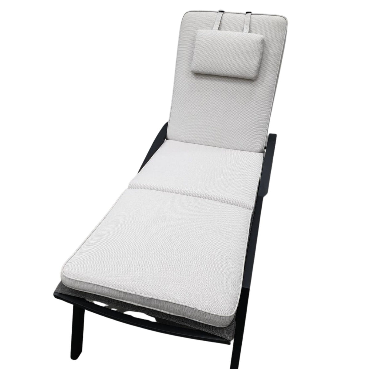 Shelta Sunlounge Cushion with Headrest - Oatmeal - Lume Outdoor Living