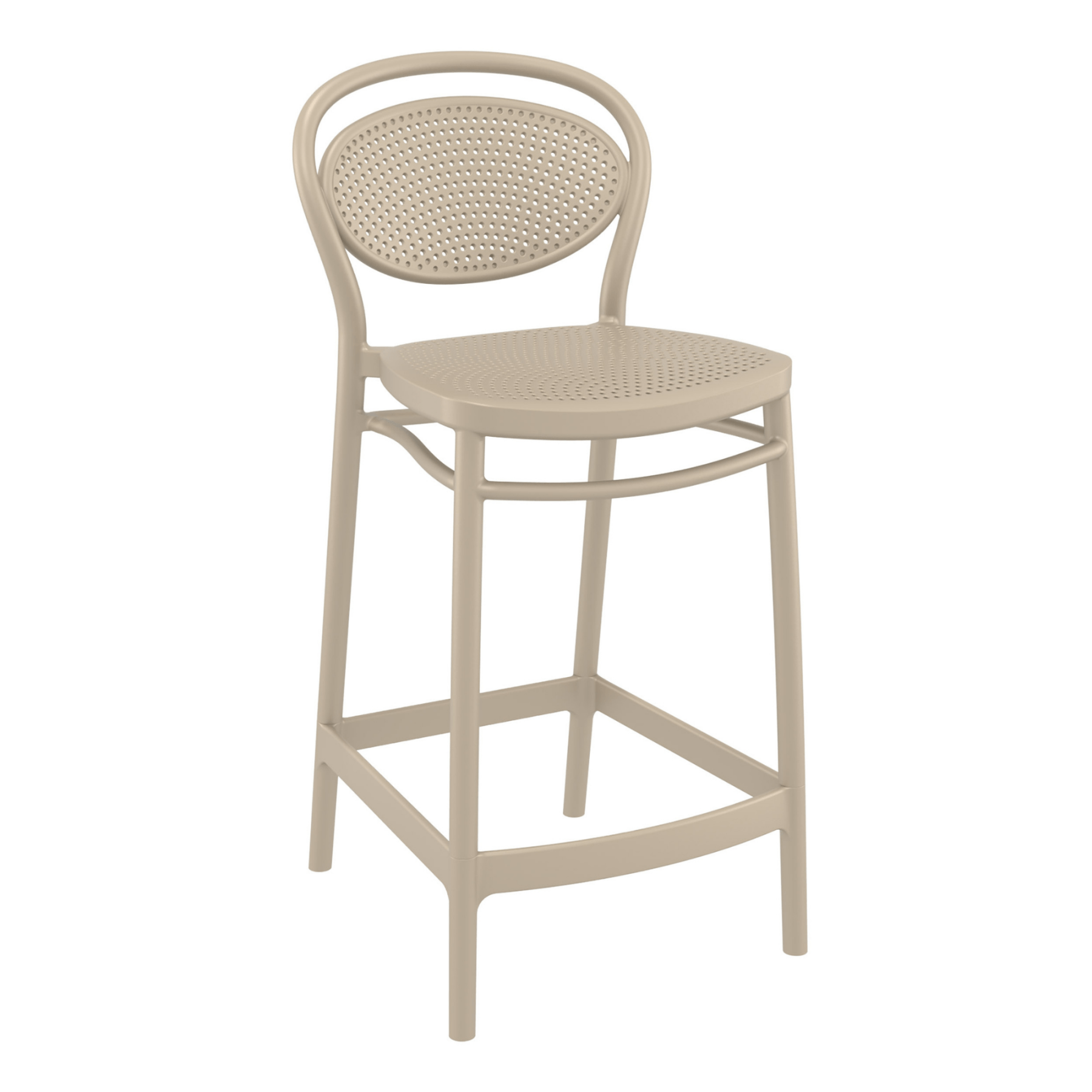 Siesta Marcel Resin Outdoor/Indoor Bar Stool 65cm seat height - 6 colour options - Lume Outdoor Living