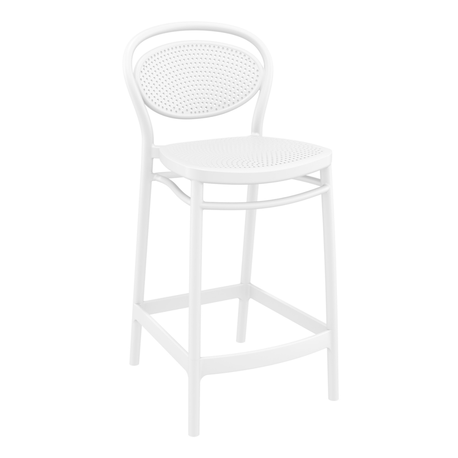 Siesta Marcel Resin Outdoor/Indoor Bar Stool 65cm seat height - 6 colour options - Lume Outdoor Living