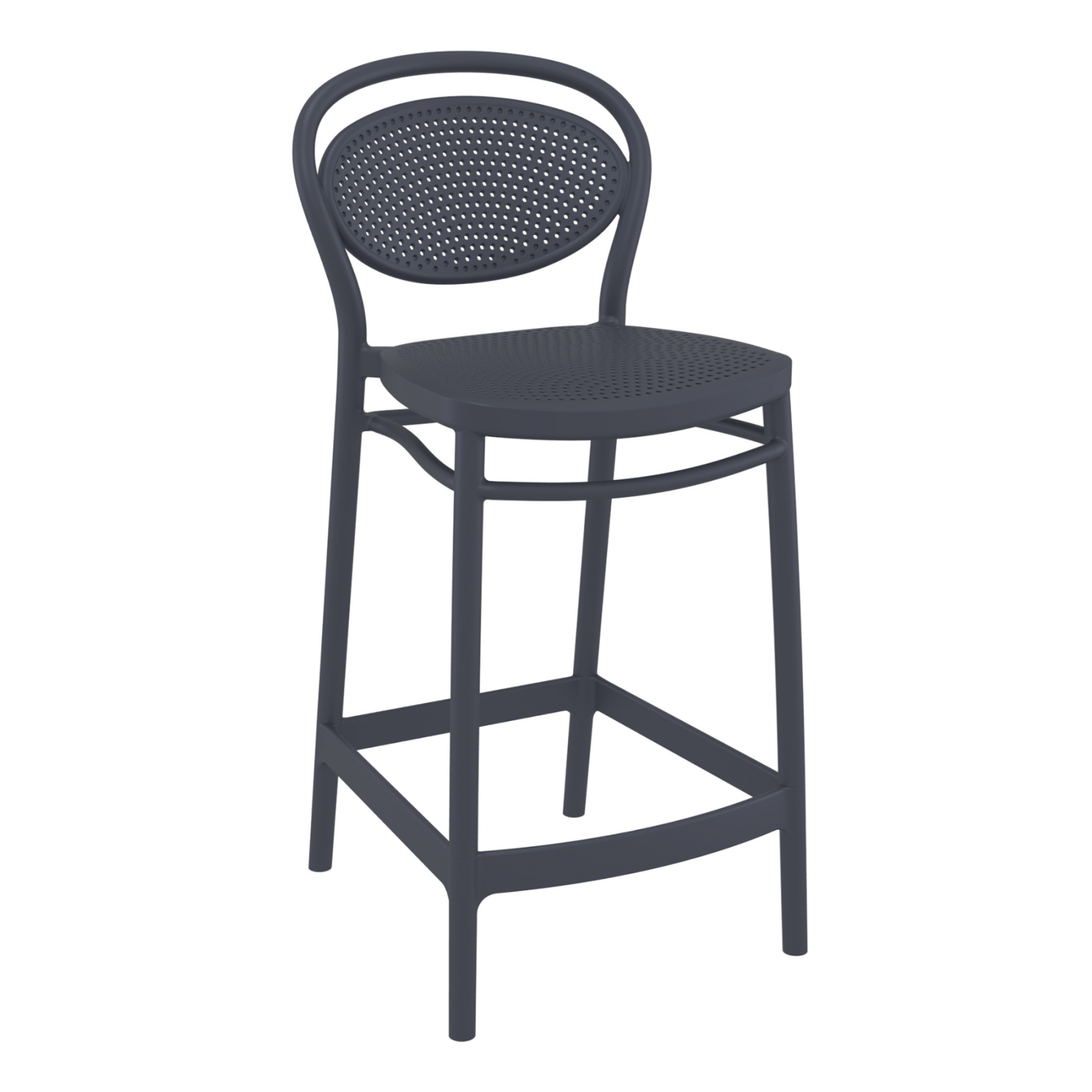 Siesta Marcel Resin Outdoor/Indoor Bar Stool 65cm seat height - 6 colour options - Lume Outdoor Living