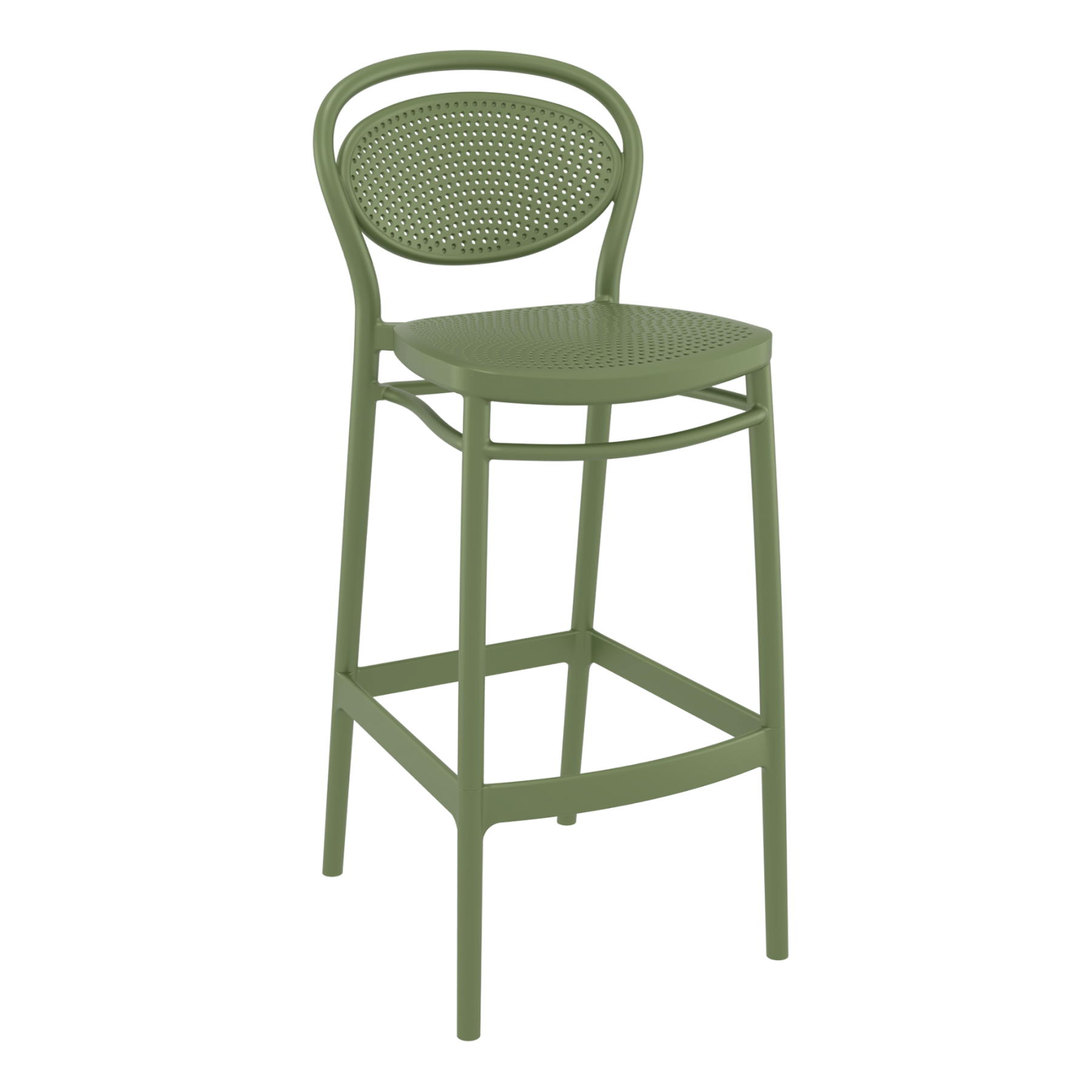 Siesta Marcel Resin Outdoor/Indoor Bar Stool 75cm seat height - 6 colour options - Lume Outdoor Living