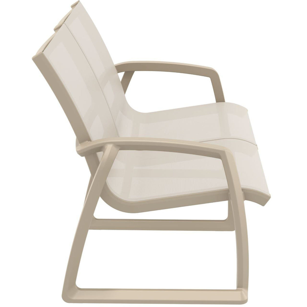 Siesta Pacific 2-Seater Lounge Chair - Taupe - Commercial Grade - Lume Outdoor Living
