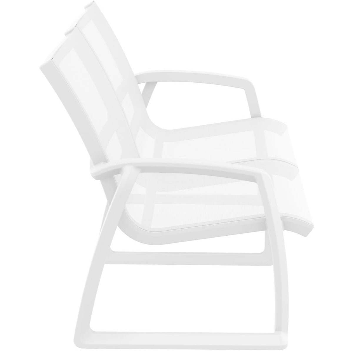 Siesta Pacific 2-Seater Lounge Chair - White - Commercial Grade - Lume Outdoor Living