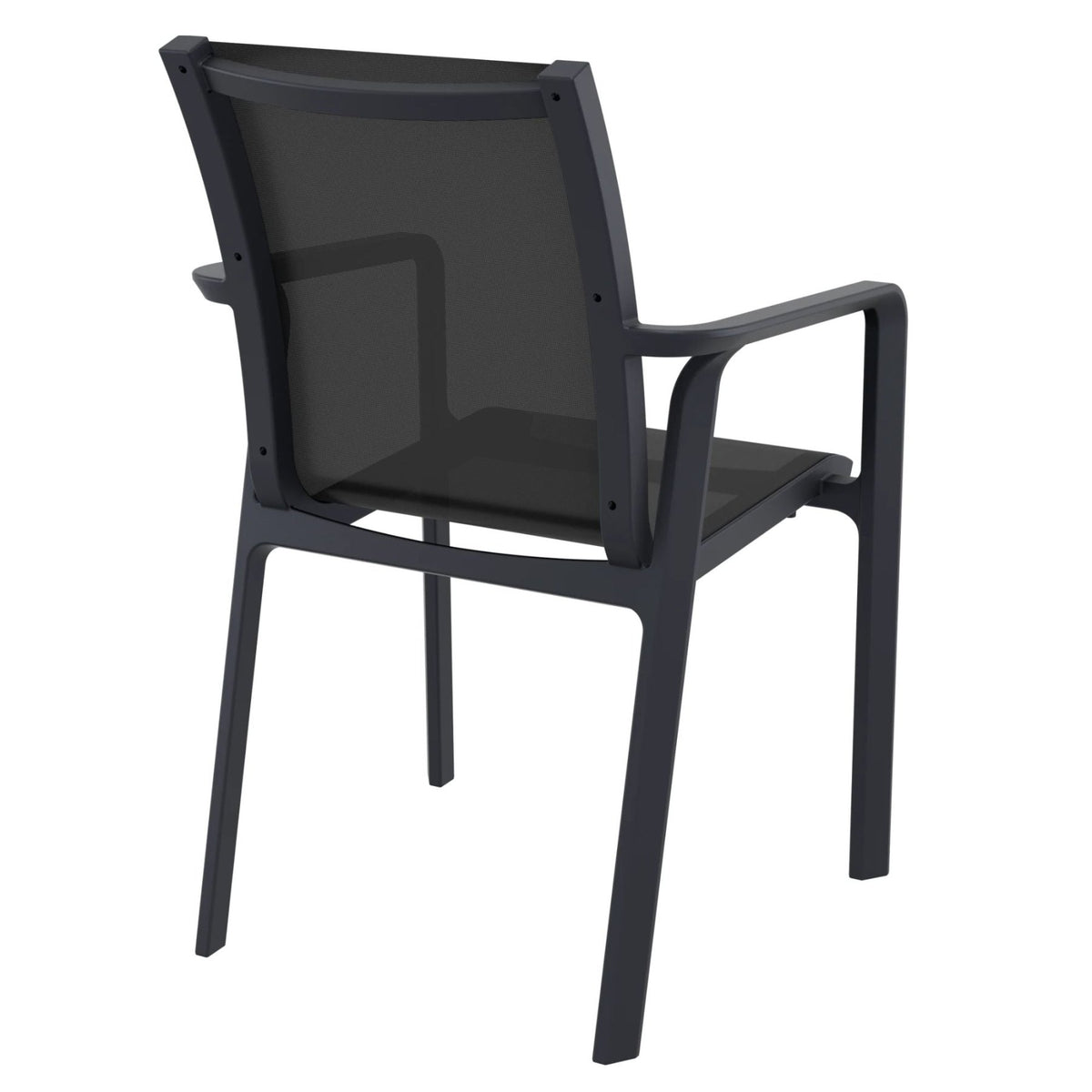 Siesta Pacific Dining Chair - Black - Commercial Grade - Lume Outdoor Living