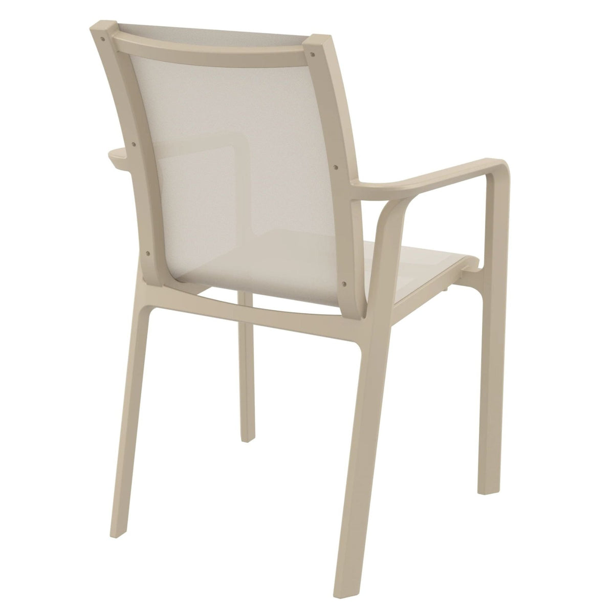 Siesta Pacific Dining Chair - Taupe - Commercial Grade - Lume Outdoor Living