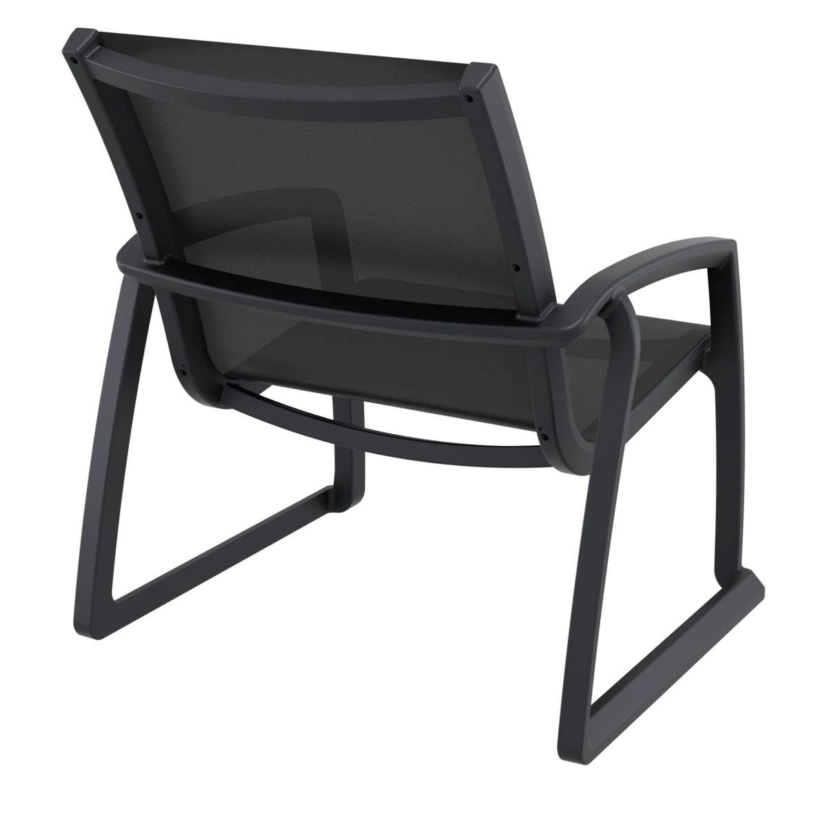 Siesta Pacific Single Lounge Chair - Black - Commercial Grade - Lume Outdoor Living
