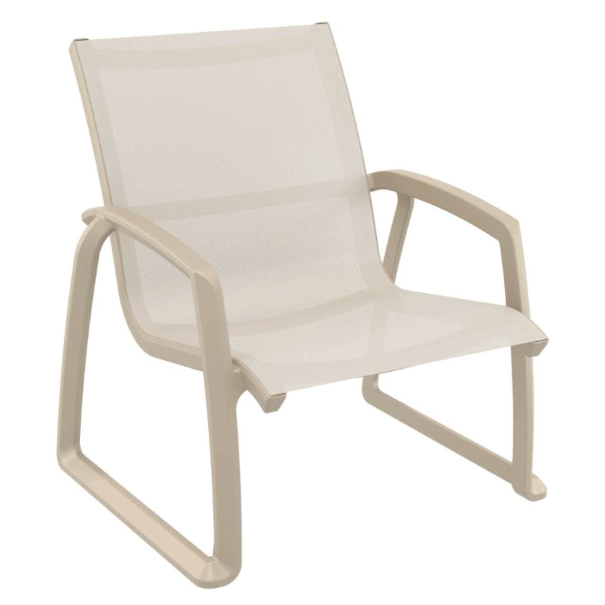 Siesta Pacific Single Lounge Chair - Taupe - Commercial Grade - Lume Outdoor Living