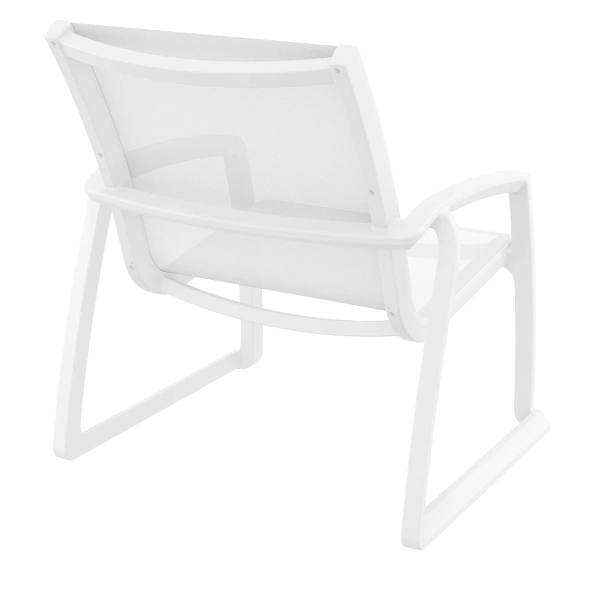 Siesta Pacific Single Lounge Chair - White - Commercial Grade - Lume Outdoor Living
