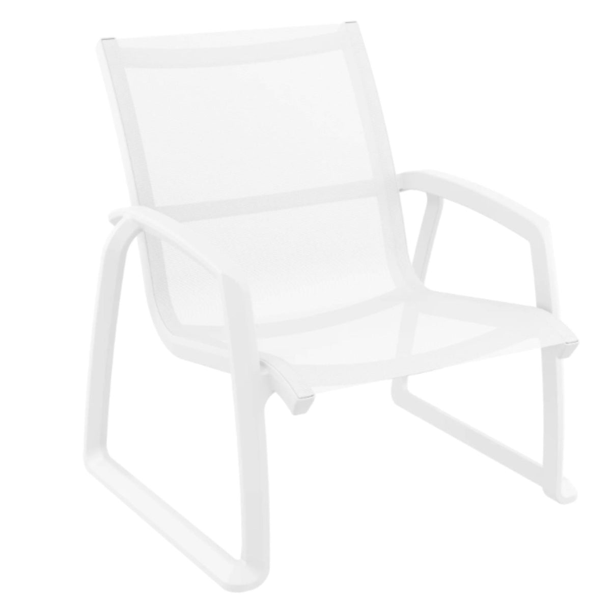 Siesta Pacific Single Lounge Chair - White - Commercial Grade - Lume Outdoor Living