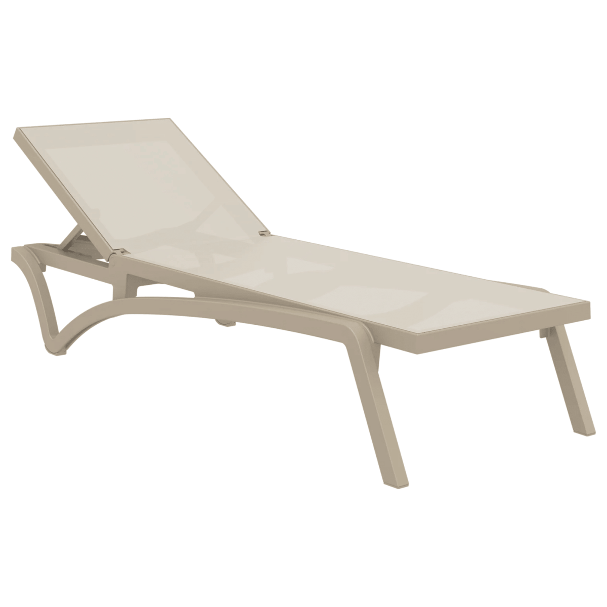 Siesta Pacific Sunlounge - Taupe - Commercial Grade - Lume Outdoor Living