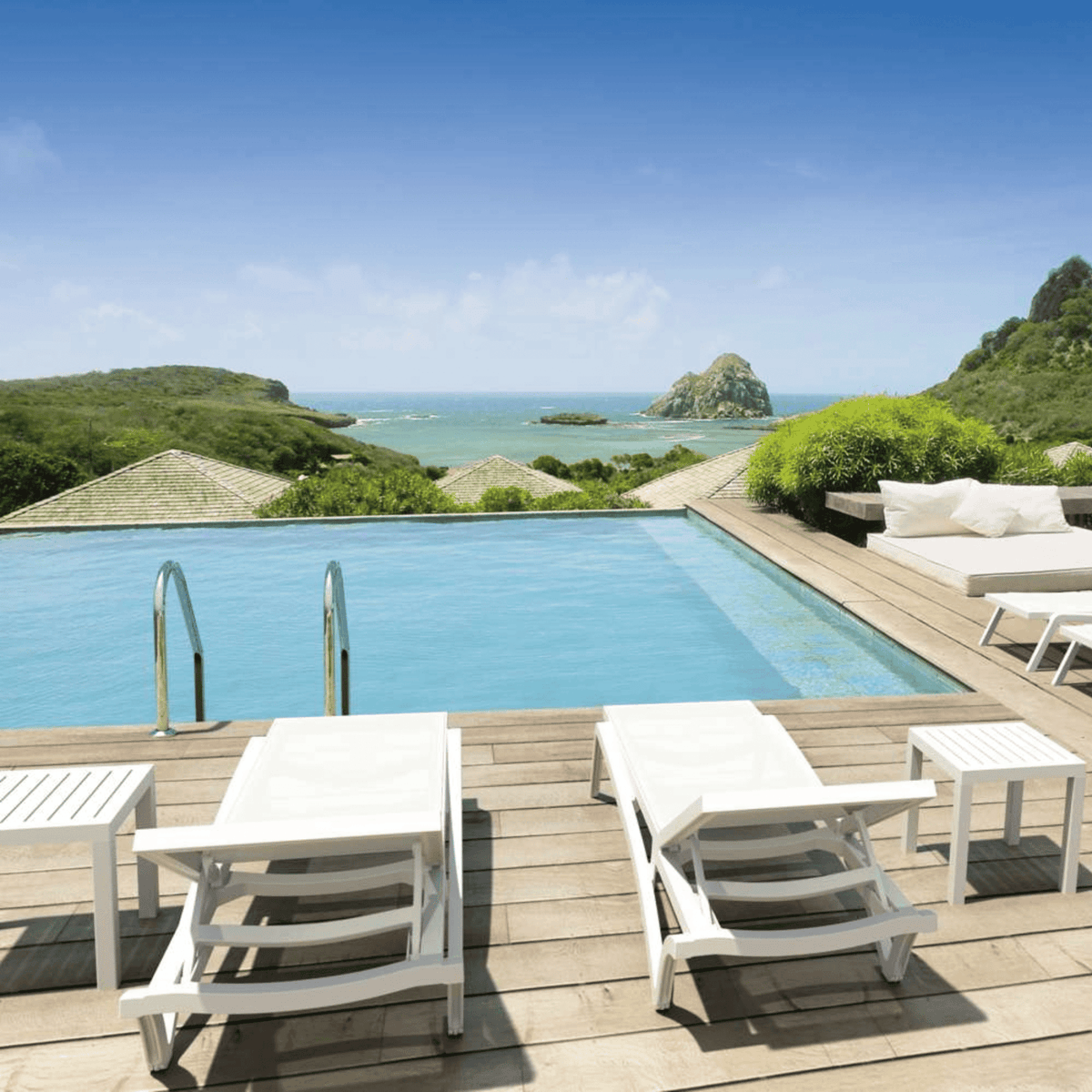 Siesta Pacific Sunlounge - White - Commercial Grade - Lume Outdoor Living